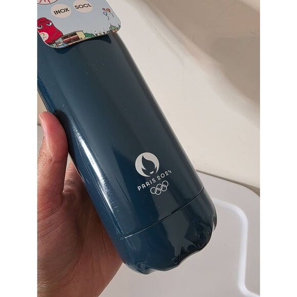 Mascotte Eiffel Tower insulated bottle Olympic Games Paris 2024 50 cl bleu - Picture 3 of 9